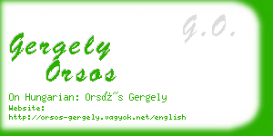 gergely orsos business card